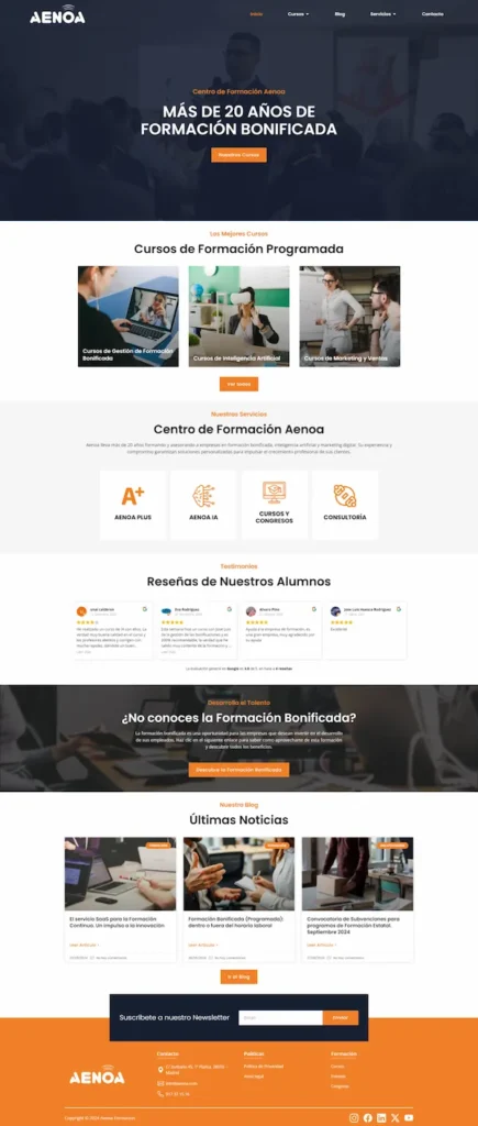 web aenoa nueva